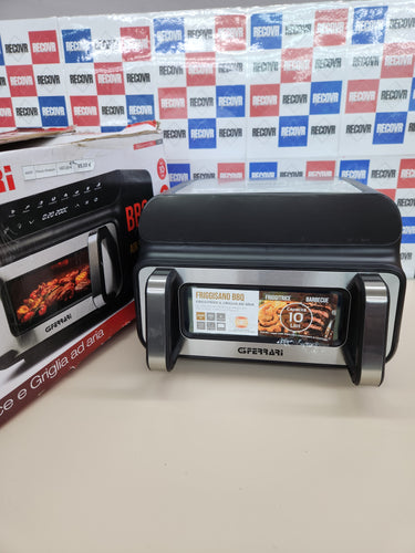 Freidora de aire 200 W, 10 Litros XXL Horno Barbocoa Smokeless, Doble resistencia, Accesorios incluidos, Temporizador 60 min, G3 Ferrari G10181 Friggisano